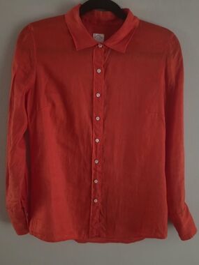 J. Crew The Perfect Shirt Women's Orange Coral Button-Down